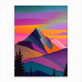Sunset over the Canadian Rockies Canvas Print