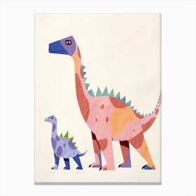 Nursery Dinosaur Family 1 Canvas Print