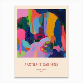 Colourful Gardens Bodnant Garden United Kingdom 3 Red Poster Canvas Print