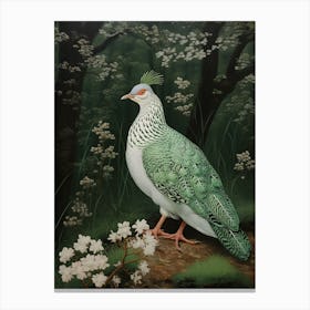 Ohara Koson Inspired Bird Painting Grouse 1 Canvas Print