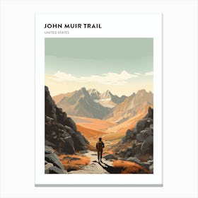 John Muir Trail Usa 3 Hiking Trail Landscape Poster Canvas Print