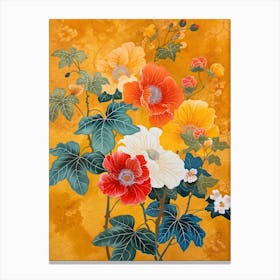 Great Japan  Hokusai Botanical Japanese 5 Canvas Print