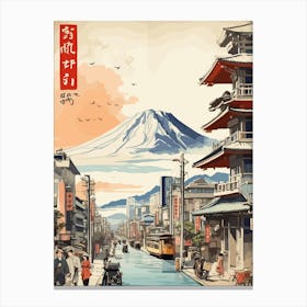 Vintage Travel Japan Canvas Print