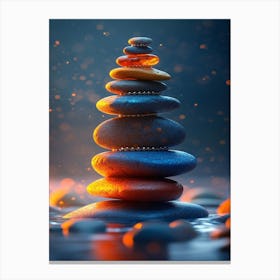 Pebbles In The Water Canvas Print