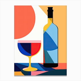 Glass Of Wine, Inspired by Matisse 2 Canvas Print