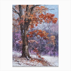 Tree In The Snow Canvas Print