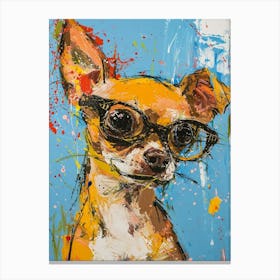 Chihuahua Acrylic Painting 11 Canvas Print