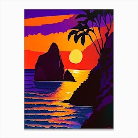 Matisse Inspired Cliff Sunset Canvas Print