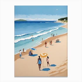 People On The Beach Painting (60) Canvas Print