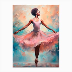 Ballerina With A Pink Dress 1 Canvas Print