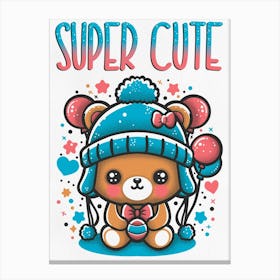 Super Cute Teddy Bear Canvas Print