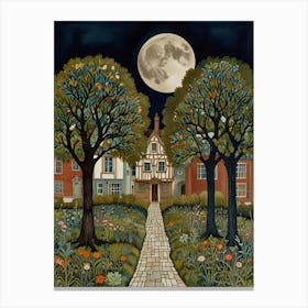 William Morris Full Moon In The Garden Canvas Print