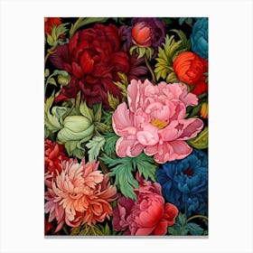 Peonies Wallpaper 1 Canvas Print