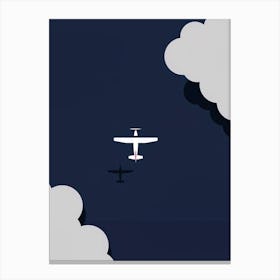 Airplane In The Sky Canvas Print