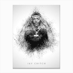 Jay Critch Rapper Sketch Canvas Print