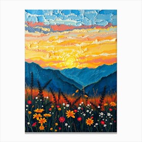 Sunset In The Mountains 34 Canvas Print