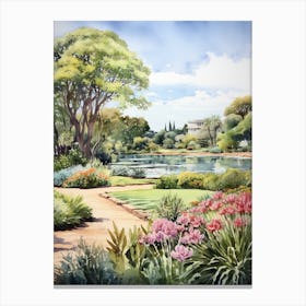Geelong Botanic Gardens Australia Watercolour 2 Canvas Print