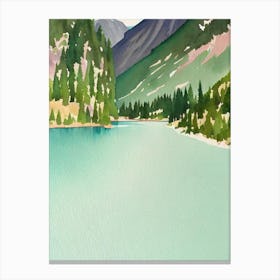 Banff National Park Canada Water Colour Poster Canvas Print