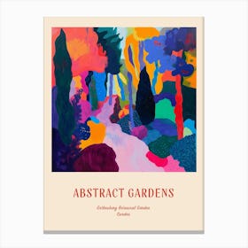 Colourful Gardens Gothenburg Botanical Garden Sweden 3 Red Poster Canvas Print