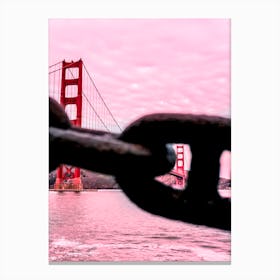 Pink Golden Gate Bridge Canvas Print