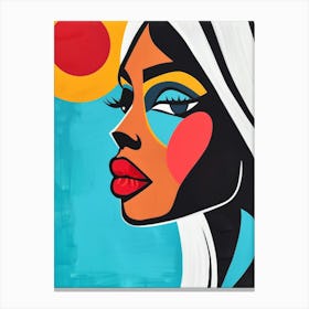 Woman With A Sun 2 Canvas Print