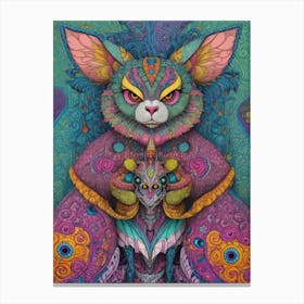 Psychedelic Cat Canvas Print