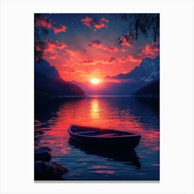 Sunset In The Mountains 75 Canvas Print