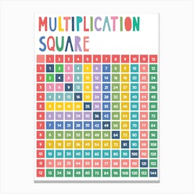 Multiplication Square Canvas Print