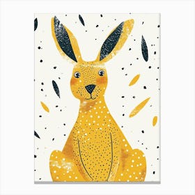 Yellow Kangaroo 1 Canvas Print