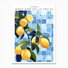 Mercado De La Fruta Lemons Illustration 1 Poster Canvas Print