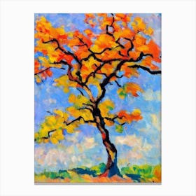 Quercus Rubra tree Abstract Block Colour Canvas Print