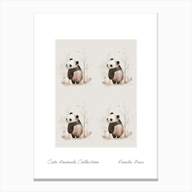 Cute Animals Collection Panda Bear 2 Canvas Print