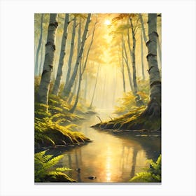 Sunrise In The Forest 1 Canvas Print