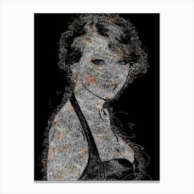 Taylor Swift Scribbles Canvas Print