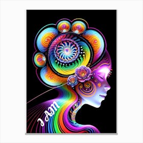 “I AM” Psychadelic AI Canvas Print