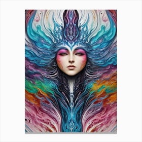 Psychedelic Woman Canvas Print