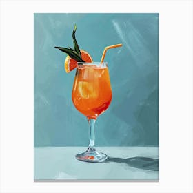 Orange Cocktail, Mid century 1 Canvas Print