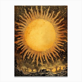 Ancient Storybook Sun Canvas Print