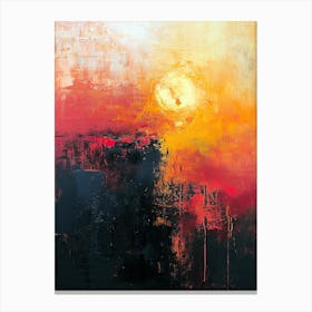 Sunset, Minimalism 7 Canvas Print