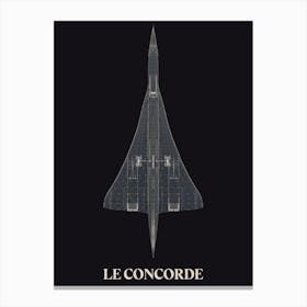 Vehicule Collection Concorde Dark Canvas Print