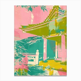 Yufuin Duotone Silkscreen 2 Canvas Print