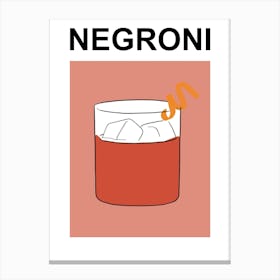 Negroni Cocktail  Canvas Print