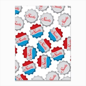 Soda Bottle Caps Canvas Print