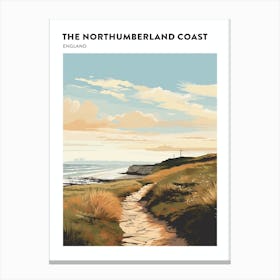 The Northumberland Coast Path England 3 Hiking Trail Landscape Poster Canvas Print
