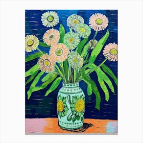 Flowers In A Vase Still Life Painting Everlasting Flower 3 Canvas Print