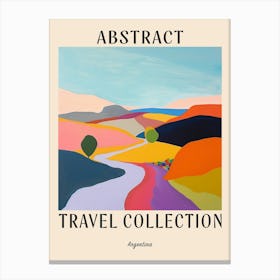 Abstract Travel Collection Poster Argentina 1 Canvas Print