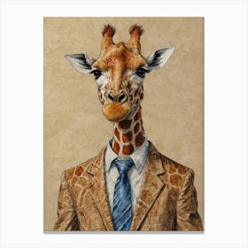 Business Giraffe 1 Canvas Print