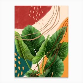 Abstract Philodendron Glorium Canvas Print