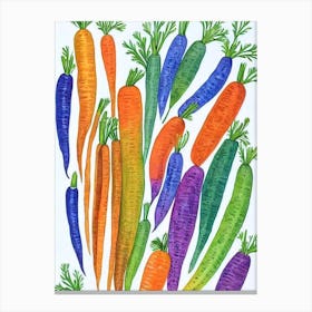 Carrots Marker vegetable Canvas Print