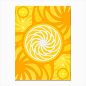 Geometric Abstract Glyph in Happy Yellow and Orange n.0042 Canvas Print